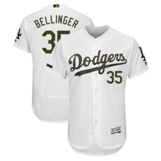 Dodgers #35 Cody Bellinger White Flexbase Authentic Collection 2018 Memorial Day Stitched Baseball Jersey