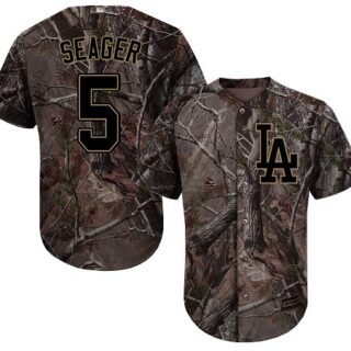 Dodgers #5 Corey Seager Camo Realtree Collection Cool Base Stitched Baseball Jersey