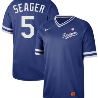 Dodgers #5 Corey Seager Royal Authentic Cooperstown Collection Stitched Baseball Jersey