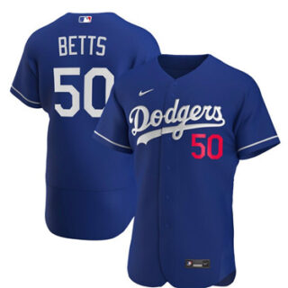 Dodgers #50 Mookie Betts Nike blue Jersey