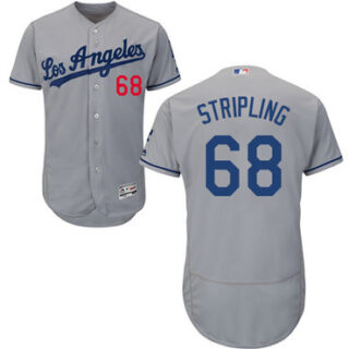 Dodgers #68 Ross Stripling Grey Flexbase Authentic Collection Stitched Baseball Jersey