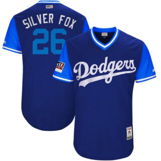 Dodgers 26 Chase Utley Silver Fox Royal 2018 Players' Weekend Authentic Team Jersey