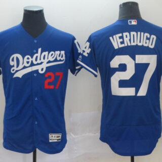 Dodgers 27 Alex Verdugo Blue Flexbase Jersey