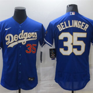 Dodgers 35 Cody Bellinger Royal Nike 2021 Gold Program Flexbase Jerseys