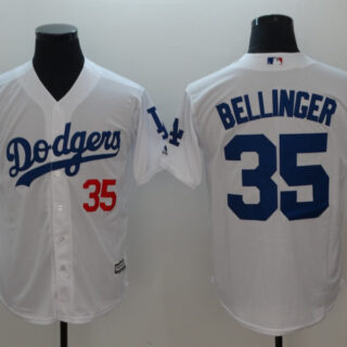 Dodgers 35 Cody Bellinger White Cool Base Jersey