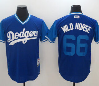 Dodgers 66 Yasiel Puig Wild Horse Royal 2018 Players' Weekend Authentic Team Jersey