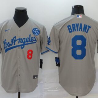 Dodgers 8 Kobe Bryant Gray 2020 Nike KB Cool Base Jersey