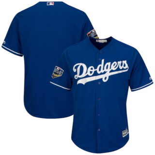 Dodgers Blank Royal 2018 World Series Cool Base Player Jersey