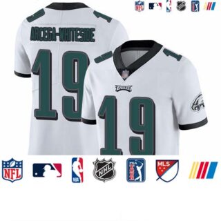 Eagles #19 JJ Arcega-Whiteside White Men's Stitched Football Vapor Untouchable Limited Jersey