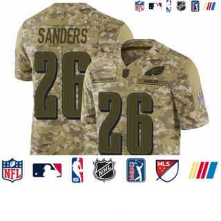 Eagles #26 Miles Sanders Camo Men's Stitched Football Limited 2018 Salute To Service Jersey