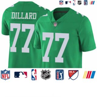 Eagles #77 Andre Dillard Green Men's Stitched Football Limited Rush Jersey