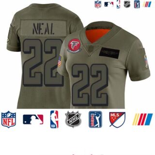 Falcons #22 Keanu Neal Camo Women's Stitched Football Limited 2019 Salute to Service Jersey