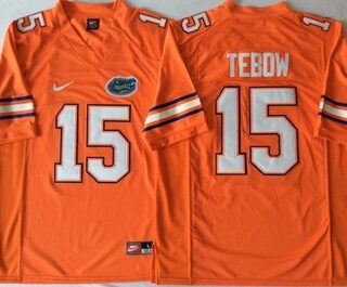 Florida Gators 15 Tim Tebow Orange College Football Jersey