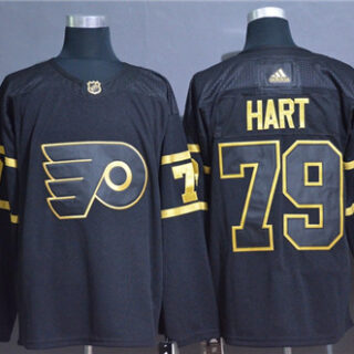 Flyers 79 Carter Hart Black Gold Adidas Jersey