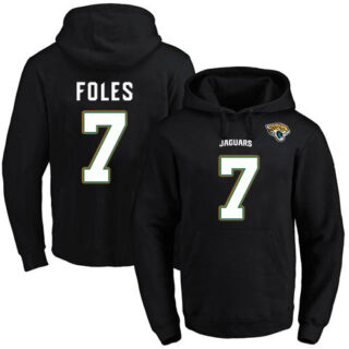 Football Jaguars #7 Nick Foles Black Name & Number Pullover Football Hoodie