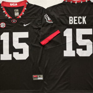 Georgia Bulldogs #15 Carson Beck Black F.U.S.E Stitched Jersey
