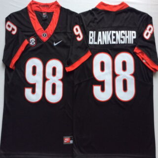 Georgia Bulldogs 98 Rodrigo Blankenship Black Nike College Football Jersey
