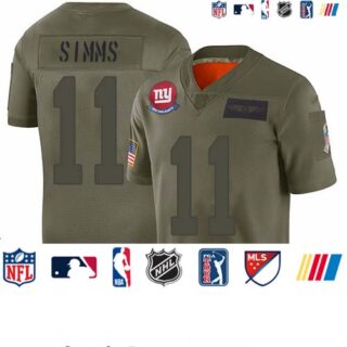 Giants #11 Phil Simms Camo Youth Stitched Football Limited 2019 Salute to Service Jersey