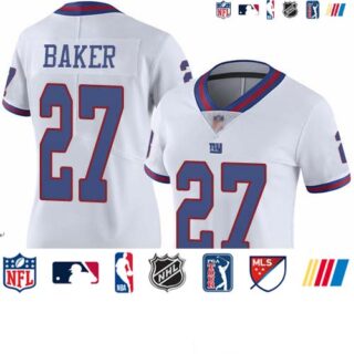 Giants #27 Deandre Baker White Women's Stitched Football Limited Rush Jersey