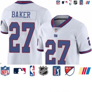 Giants #27 Deandre Baker White Youth Stitched Football Limited Rush Jersey