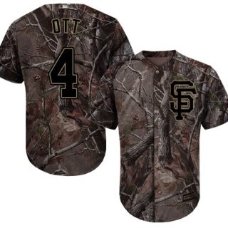 Giants #4 Mel Ott Camo Realtree Collection Cool Base Stitched Baseball Jersey