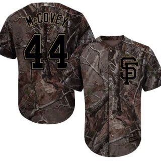 Giants #44 Willie McCovey Camo Realtree Collection Cool Base Stitched Youth Baseball Jersey