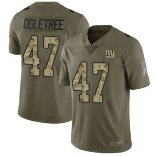Giants #47 Alec Ogletree Olive Camo Men's Stitched Football Limited 2017 Salute To Service Jersey