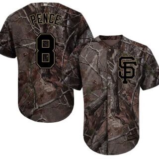 Giants #8 Hunter Pence Camo Realtree Collection Cool Base Stitched Baseball Jersey
