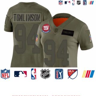 Giants #94 Dalvin Tomlinson Camo Women's Stitched Football Limited 2019 Salute to Service Jersey