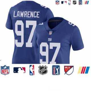Giants #97 Dexter Lawrence Royal Blue Team Color Women's Stitched Football Vapor Untouchable Limited Jersey