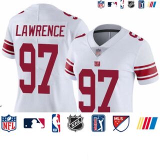 Giants #97 Dexter Lawrence White Women's Stitched Football Vapor Untouchable Limited Jersey