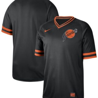 Giants Blank Black Authentic Cooperstown Collection Stitched Baseball Jersey
