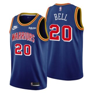 Golden State Warriors #20 Jordan Bell Men's Nike Releases Classic Edition NBA 75th Anniversary Jersey Blue