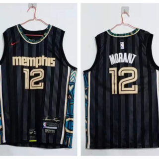Grizzlies 12 Ja Morant Black 2020-21 City Edition Nike Swingman Jersey