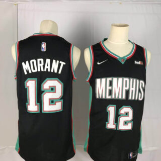 Grizzlies 12 Ja Morant Black Nike Swingman Jersey