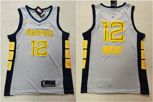 Grizzlies 12 Ja Morant Gray Nike Swingman Jersey