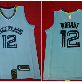 Grizzlies 12 Ja Morant Light Blue Nike Swingman Jersey