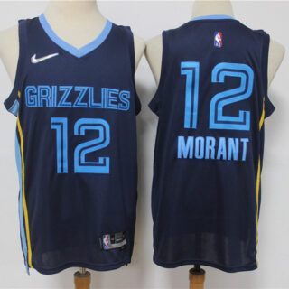 Grizzlies 12 Ja Morant Navy Nike Diamond 75th Anniversary City Edition Swingman Jersey