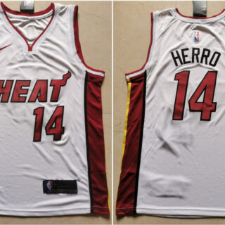 Heat 14 Tyler Herro White Nike Swingman Jersey
