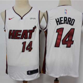 Heat 14 Tyler Herro White Nike Swingman Jersey