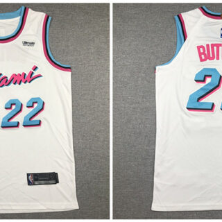 Heat 22 Jimmy Butler White City Edition Nike Authentic Jersey