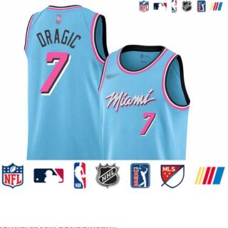 Heat #7 Goran Dragic Blue Basketball Swingman City Edition 2019 20 Jersey