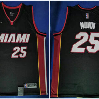 Heat 25 Kendrick Nunn Black Nike Swingman JerseyS