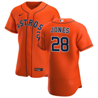 Houston Astros #28 Taylor Jones Men's Nike Orange Alternate 2020 Authentic Team MLB Jersey