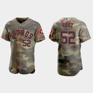 Houston Astros #52 Pedro Baez Men's Nike 2021 Armed Forces Day Authentic MLB Jersey -Camo