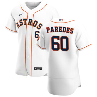Houston Astros #60 Enoli Paredes Men's Nike White Home 2020 Authentic Player MLB Jersey