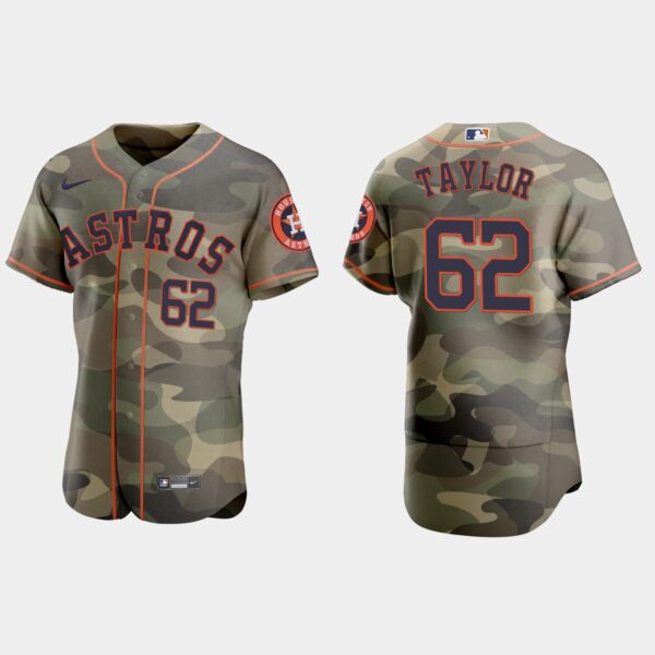 Houston Astros #62 Blake Taylor Men's Nike 2021 Armed Forces Day Authentic MLB Jersey -Camo
