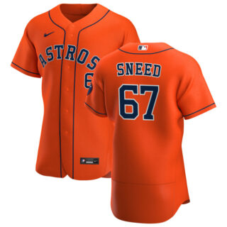 Houston Astros #67 Cy Sneed Men's Nike Orange Alternate 2020 Authentic Team MLB Jersey