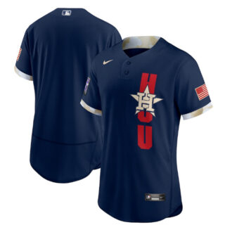 Houston Astros Blank 2021 Navy All-Star Flex Base Stitched MLB Jersey_1