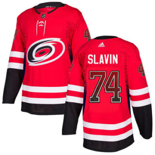 Hurricanes 74 Jaccob Slavin Red Drift Fashion Adidas Jersey